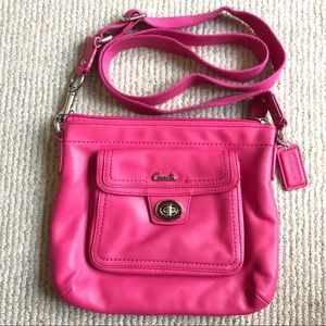 Coach leather cross body mini bag